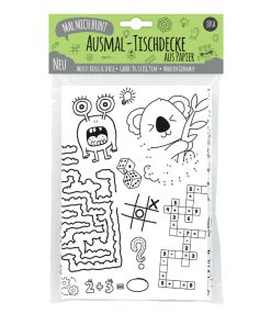 Ausmal-Tischdecke „Rätsel & Spiele“