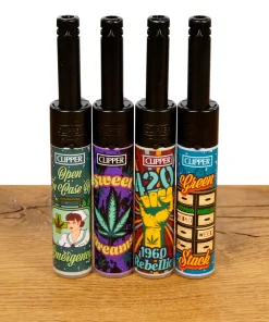 Alternative view of Clipper Mini Stabfeuerzeug Retro Weed