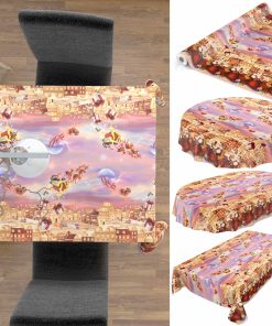 Weihnachtstischdecke Wachstuch Tischdecke abwaschbar Weihnachten Geschenke