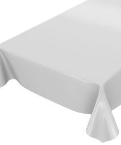 Wachstuchtischdecke Tischdecke abwaschbar Uni Hellgrau Einfarbig Glanz Wachstuch Gartentischdecke