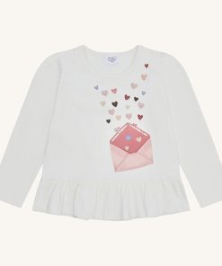 Alternative view of HCAlma heart letter T-Shirt Longsleeve (Sugar)