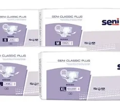 Seni CLASSIC Plus Inkontinenzhosen M, Hüfte 75-110 cm (1 Karton 3 x 30 Stück)