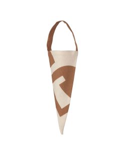 Broste Deko-Kegel KARLA Camel-Weiß
