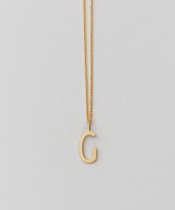 Design Letters Buchstabe G (16 mm) mit oder ohne Kette – 18K vergoldet