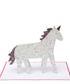 Alternative view of Glitzereinhorn Stand-up-Karte von Meri Meri