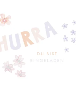 Einladungskarten Flowers, 10er Set