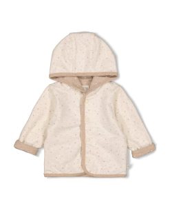 Alternative view of Wendejacke mit Kapuze AOP – The Magic is in You (Taupe Melange)