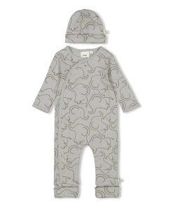 Alternative view of Geschenk Set einteiliger Anzug + Mütze AOP (grau)