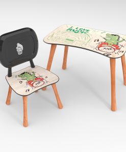 Alternative view of Kinder Stuhl und Tisch Set mit Motiv Drumms Beige