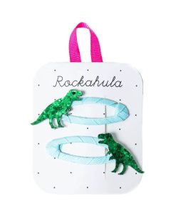 Glitzernde T-Rex Haarspangen