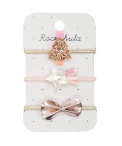 „Roségold“-Haargummis mit Weihnachts-Motiven