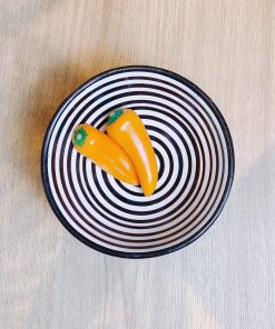 Alternative view of Marokkanische Schale Streifen Schwarz-Weiß