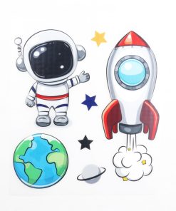 Alternative view of DTF Bügelbilder F12 – Tigerlilly EP – Astronaut und Rakete (ca. 17,5 x 16cm)