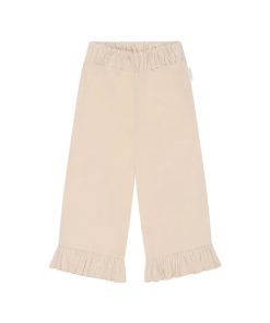 Alternative view of Weite Cordhose „cappuccino“ mit Rüschensaum