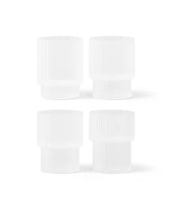 ferm Living Ripple Trinkglas Frosted
