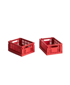 Alternative view of HAY Colour Crate Klappbox Mini-Set Red