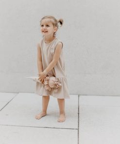 Frottee Kleid „Flowers“ (dusty rose)