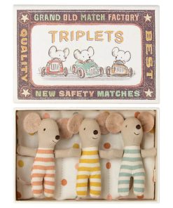 Kuschelmäuse Drillinge in der Schachtel (H 9 cm)