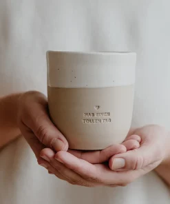 Alternative view of Steingut-Becher „Toller Tag“