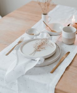 Tischläufer „Herzen“ aus Leinen