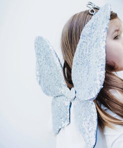 Glitzernde Pailletten-Flügel (silber)