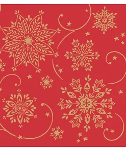 Airlaid Weihnachtsservietten CRISTAL rot 50 Stk./Pck.